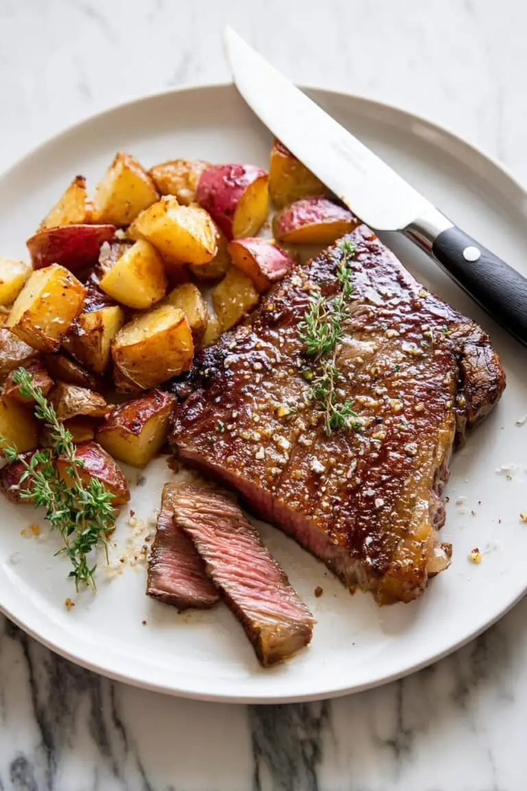 Skillet Seared Steak with Garlic Butter Recipe