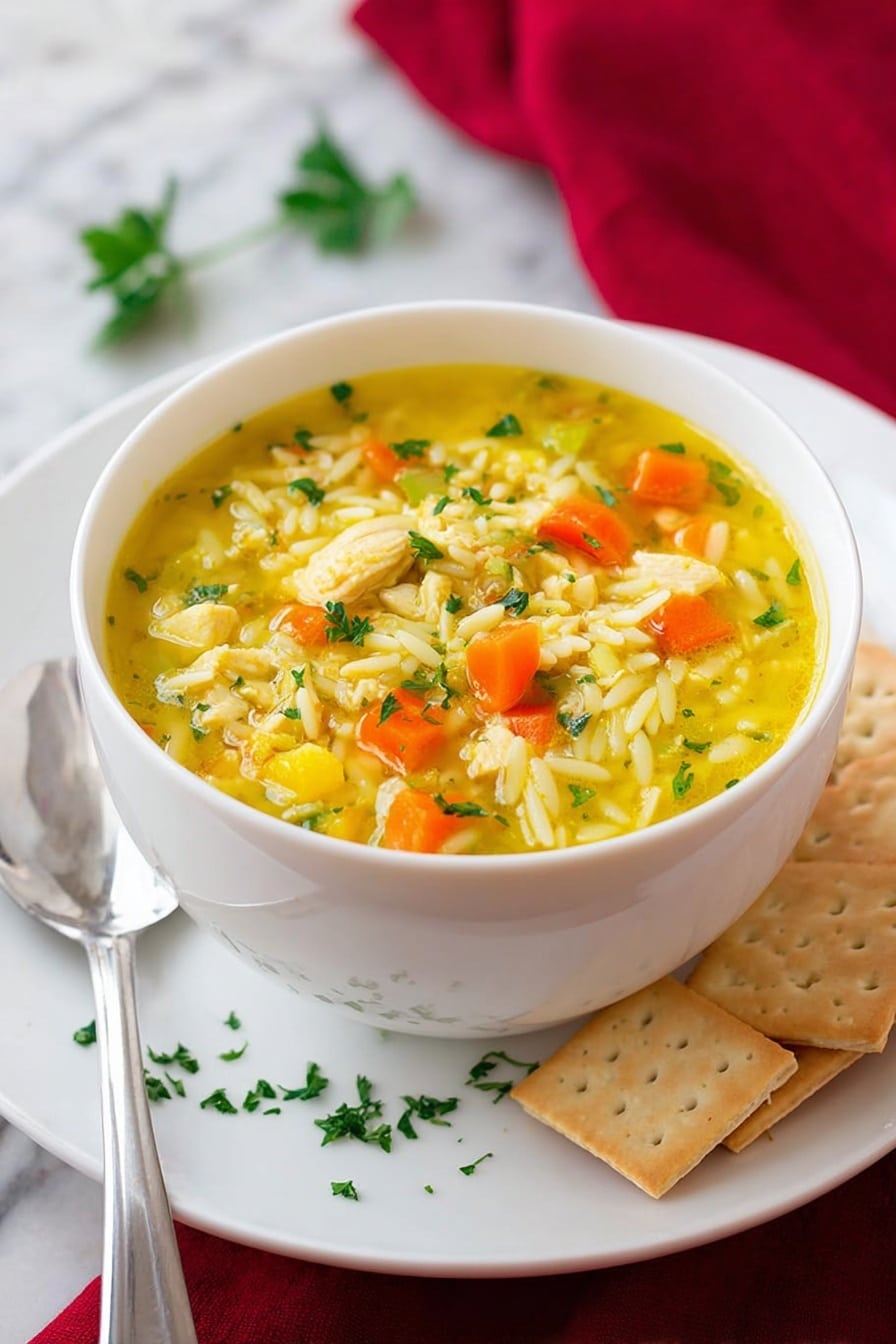 Chicken Pasta Soup with Lemongrass Recipe - Serving
