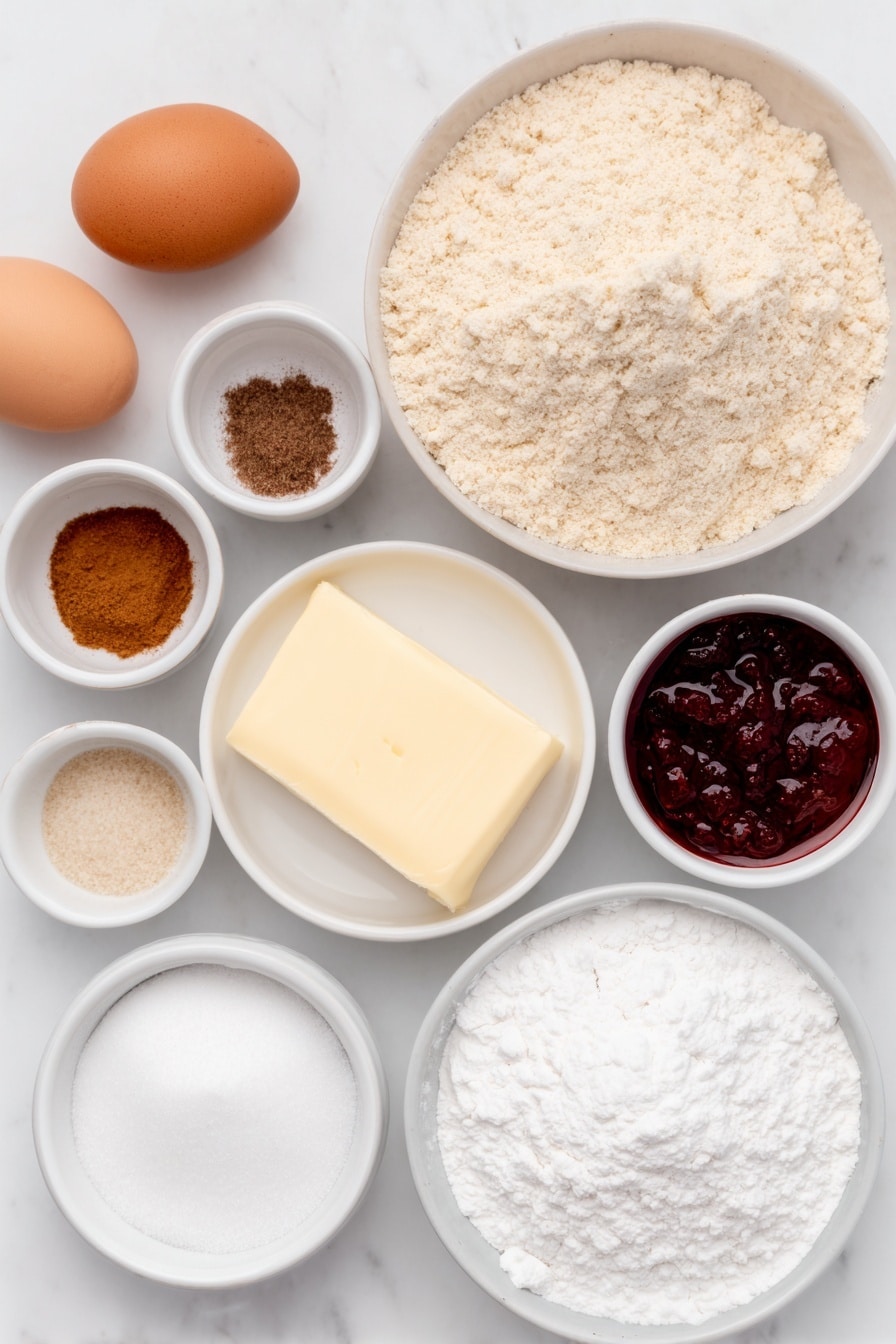 Raspberry Jam Linzer Cookies Recipe - Ingredients