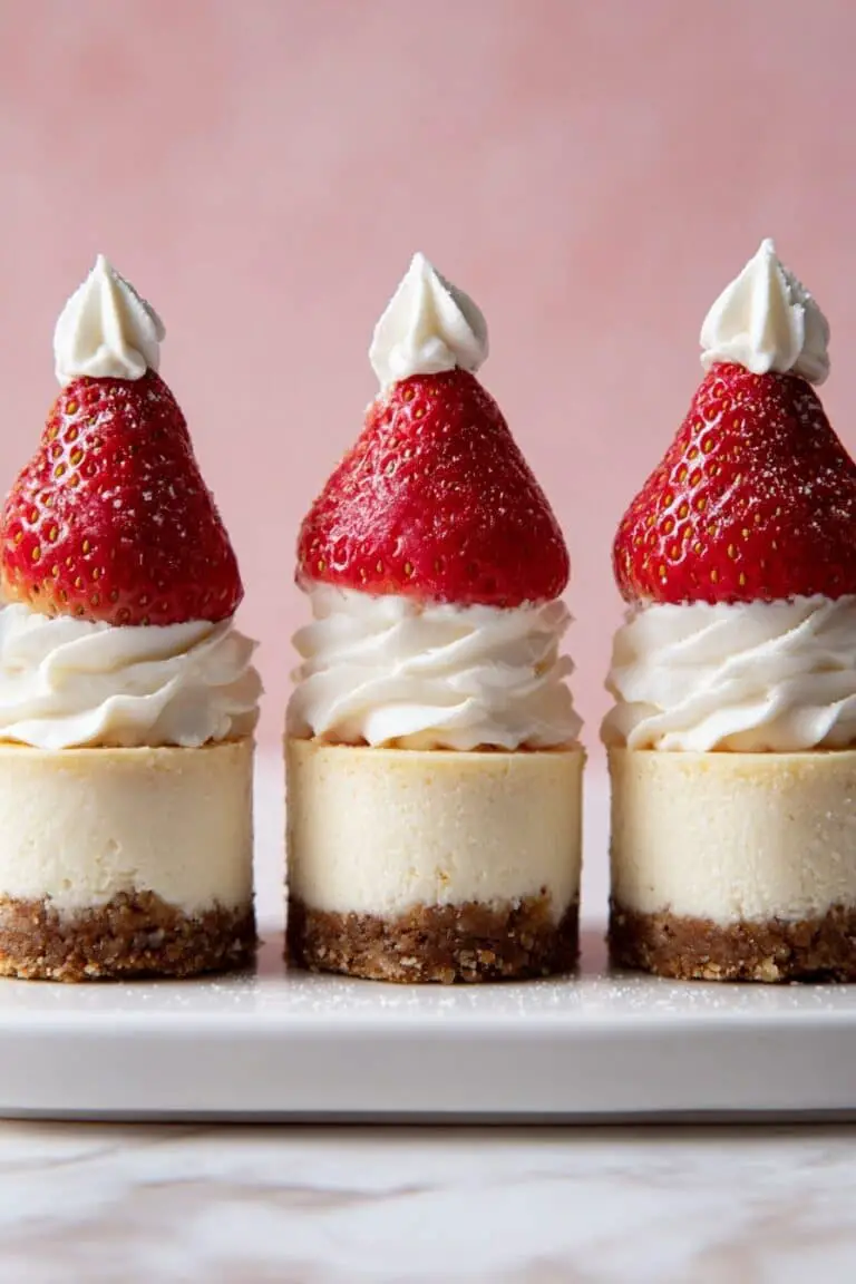 Santa Hat Cheesecake Bites Recipe