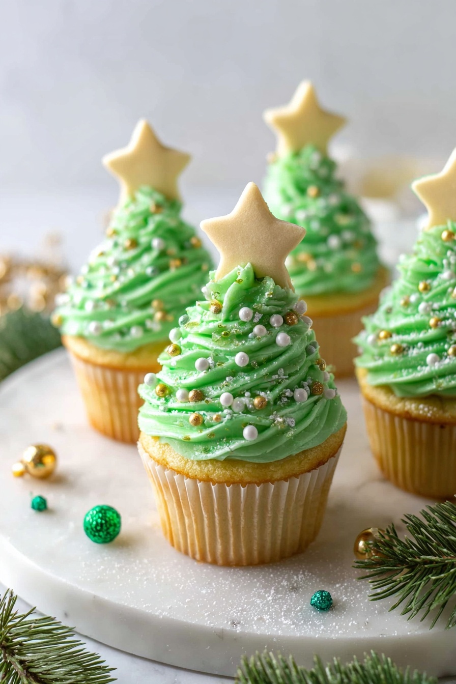 Christmas Tree Cupcakes Recipe - Recipe Step