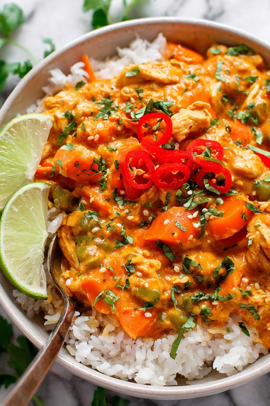Slow Cooker Curry Chicken Recipe - Serving