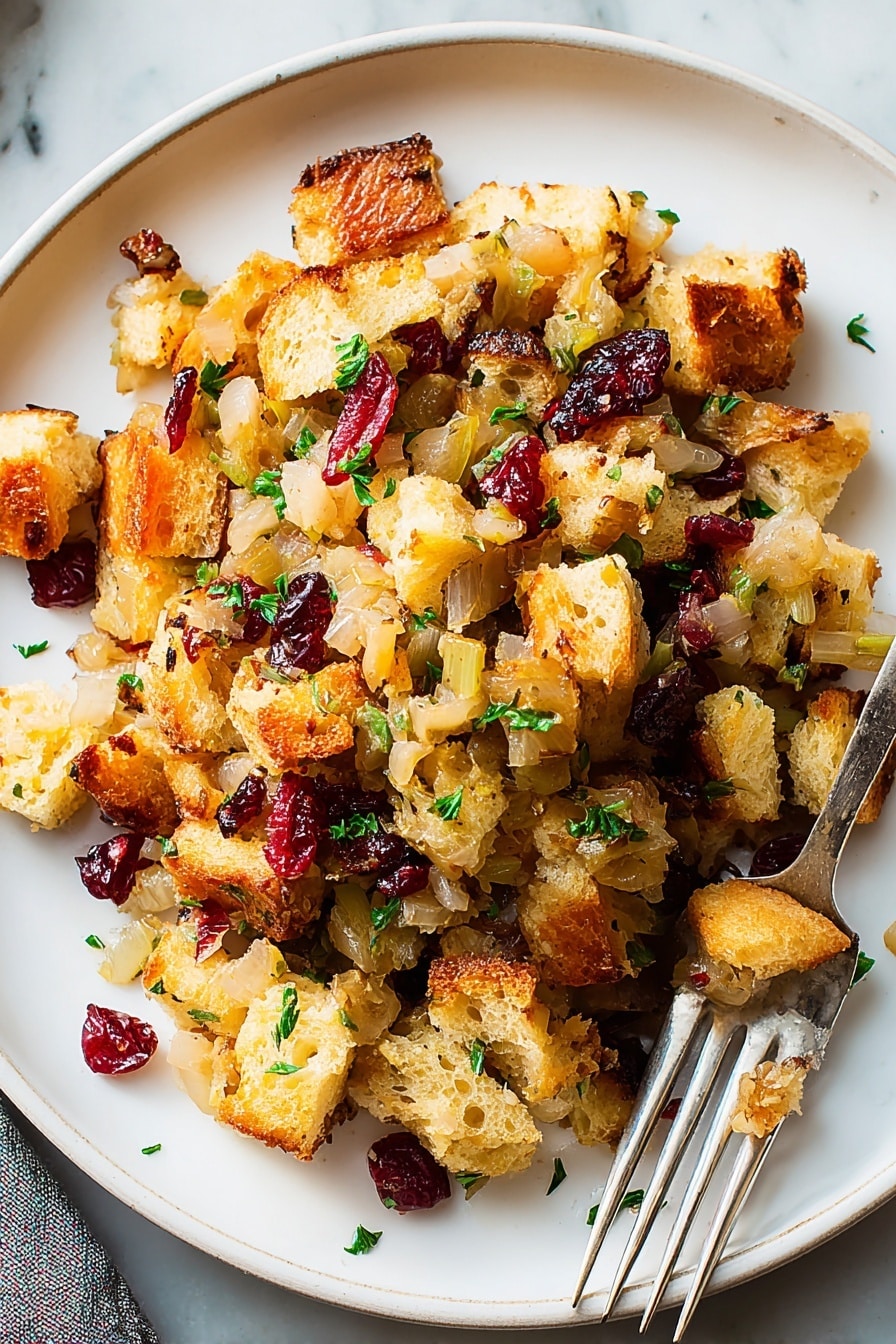 Cranberry Stuffing Recipe - Serving