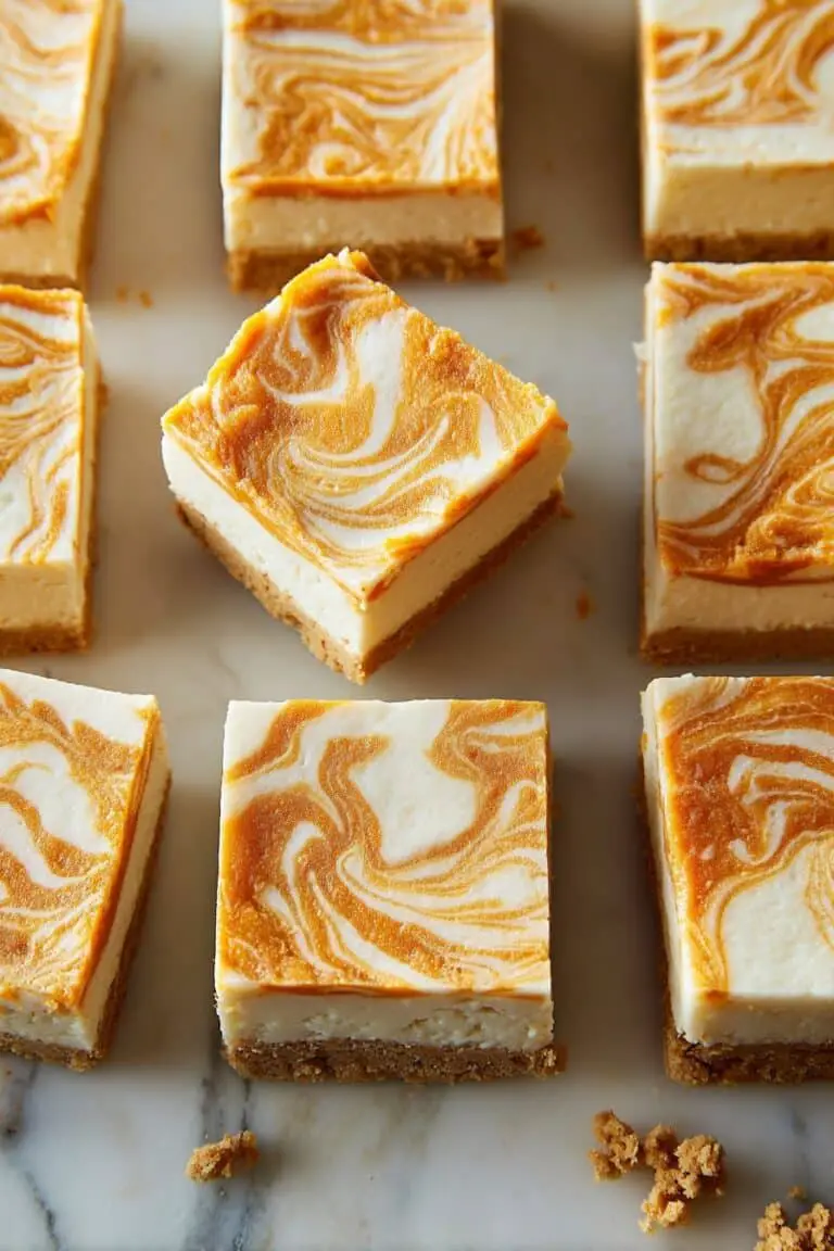 Pumpkin Cheesecake Bars with Gingersnap Crust Recipe