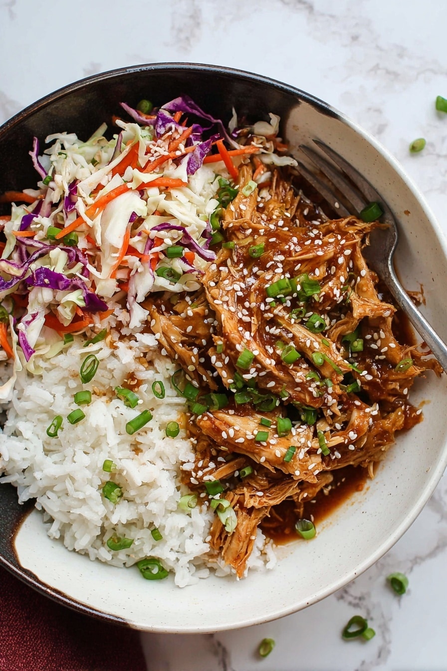 Slow Cooker Korean BBQ Chicken Recipe - Serving