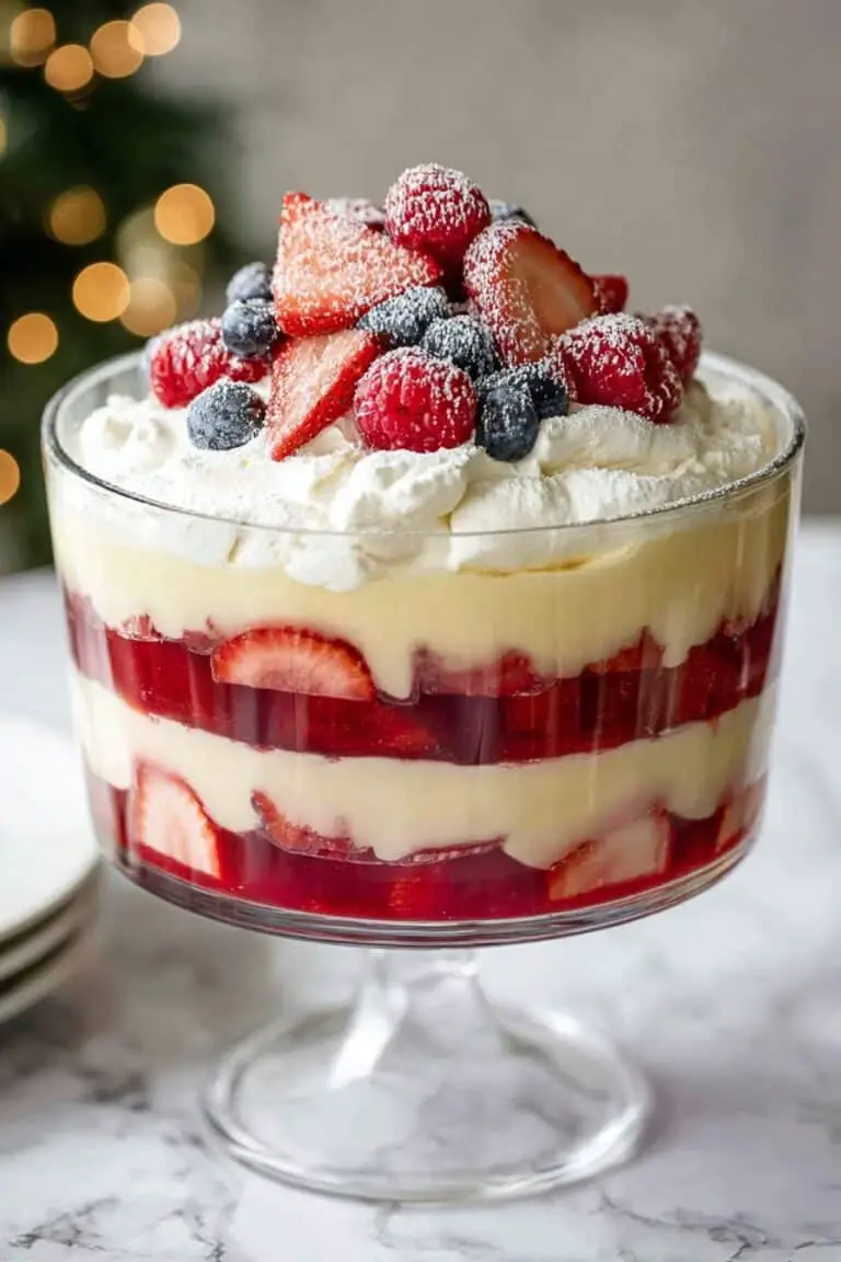 Festive Cranberry Trifle with Fresh Berries Recipe