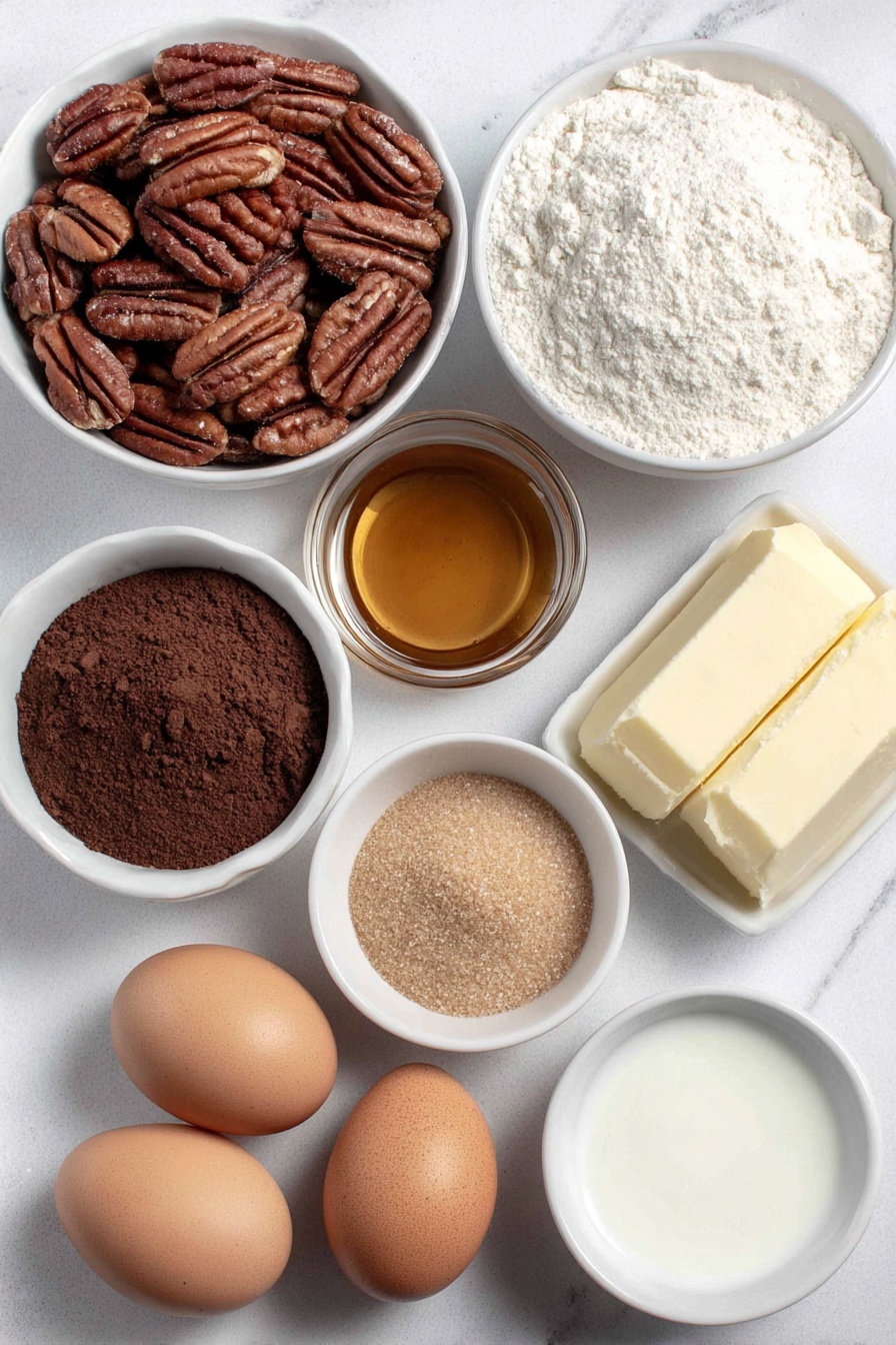 Chocolate Bourbon Pecan Cupcakes Recipe - Ingredients