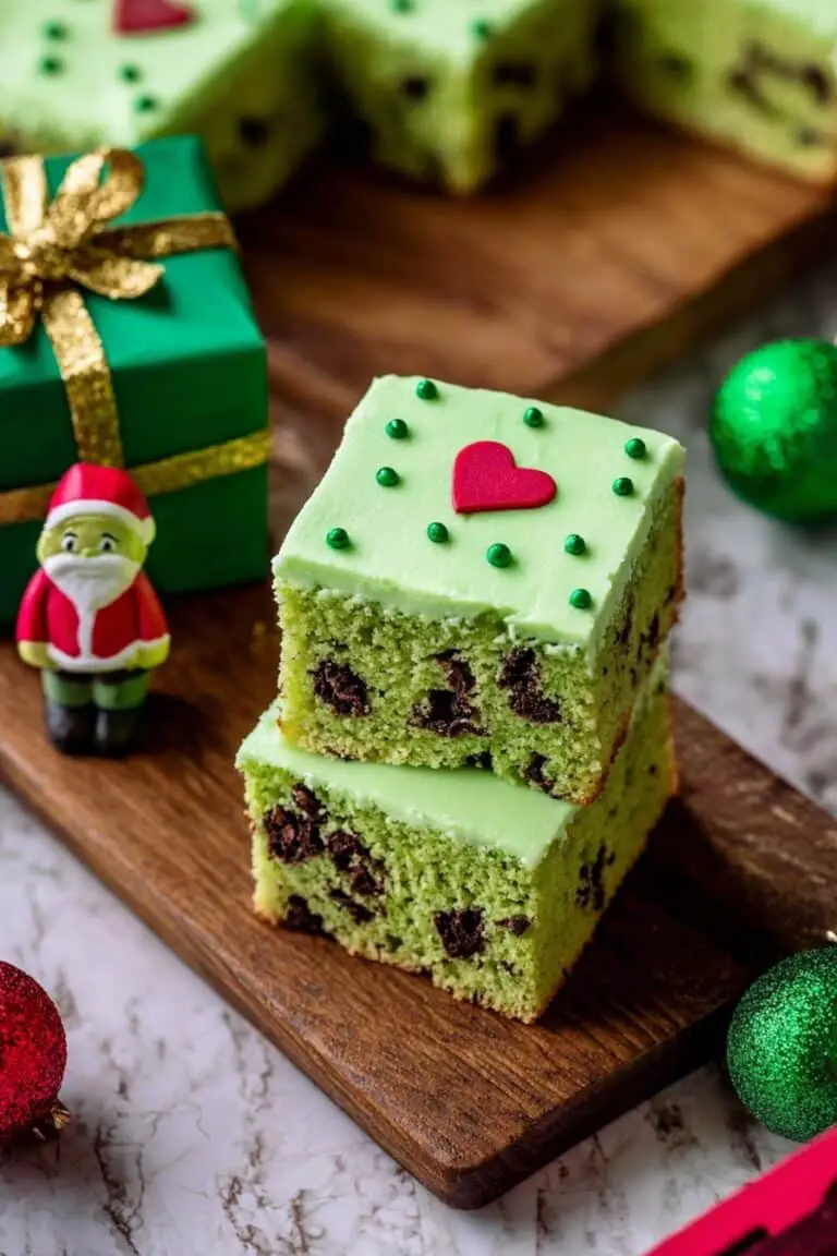 Grinch Cake with Green Cream Cheese Frosting Recipe