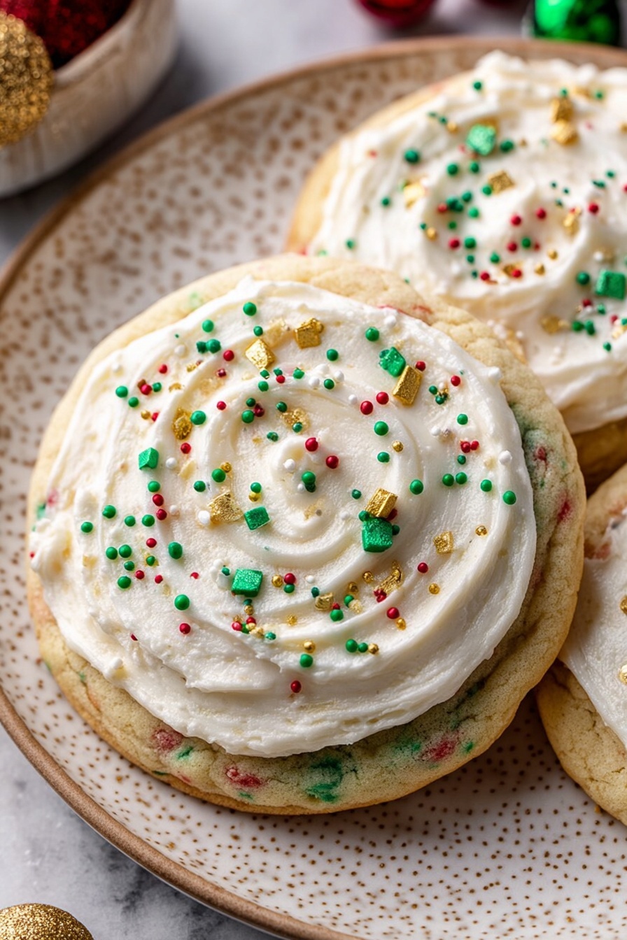 Festive Christmas Sugar Cookies with Frosting Recipe - Serving