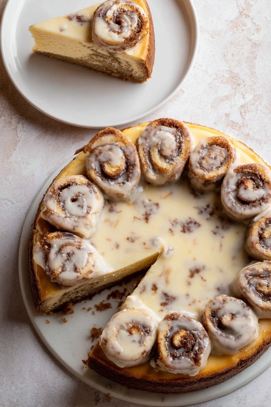 Cinnamon Roll Cheesecake Recipe - Recipe Step