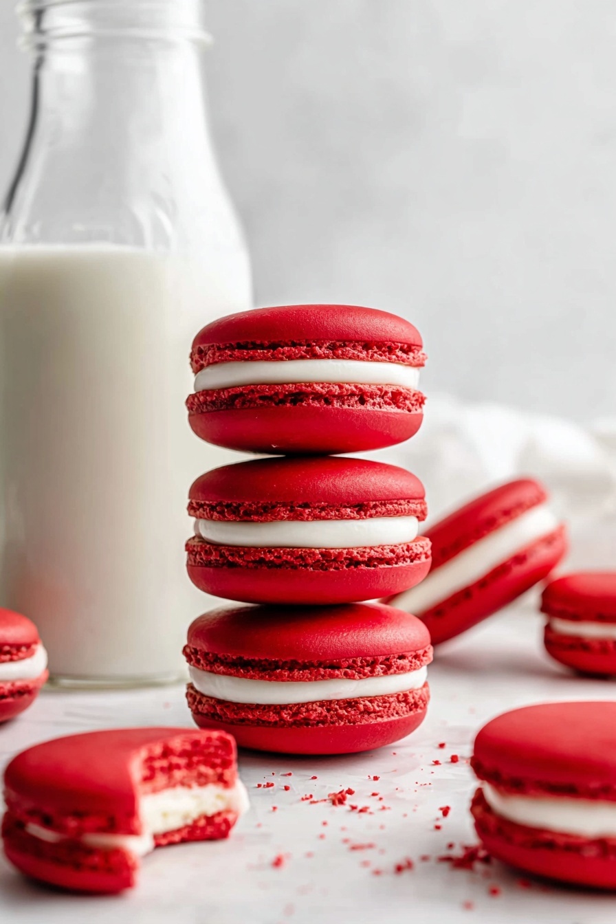 Red Velvet Macarons with Cream Cheese Filling Recipe - Serving