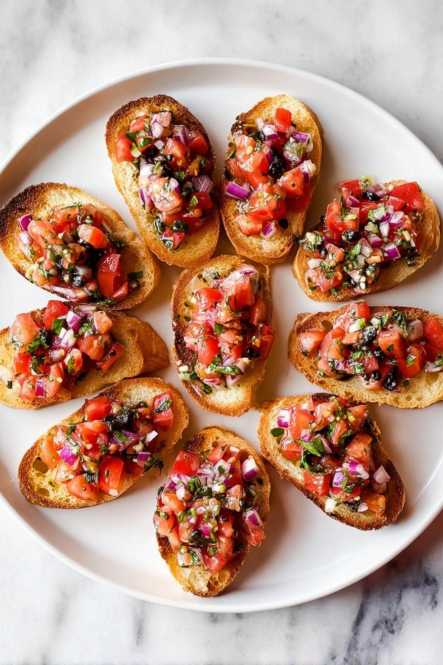 Tomato Bruschetta with Balsamic Glaze Recipe - Serving