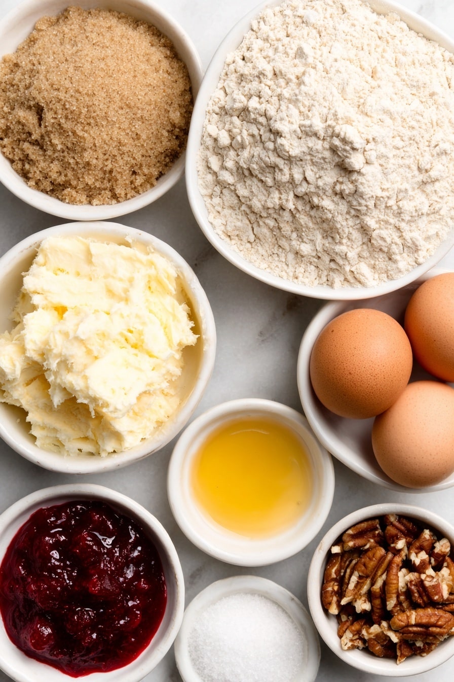 Cranberry Oat Bars with Pecan Topping Recipe - Ingredients