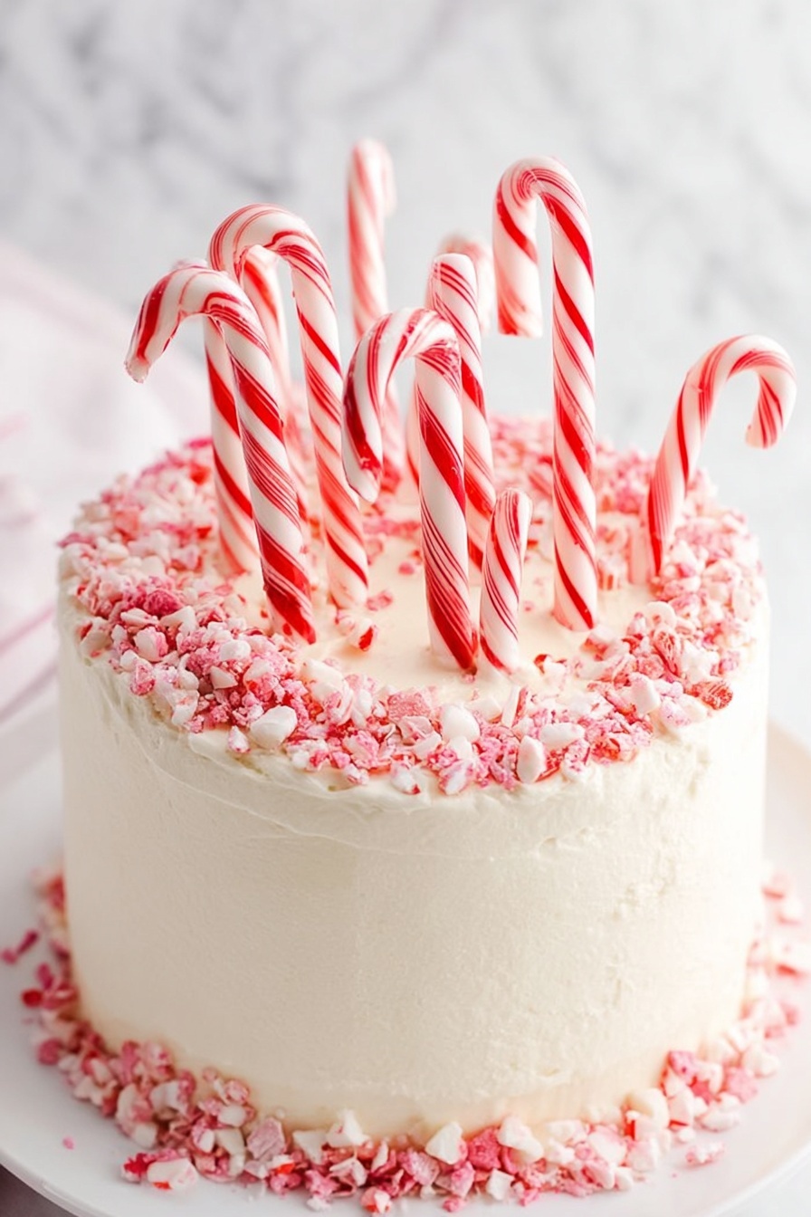 Candy Cane Layer Cake Recipe - Recipe Step