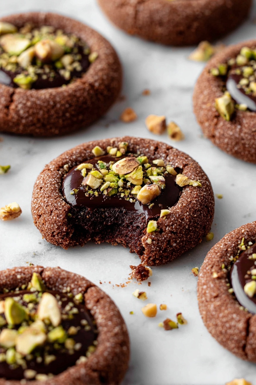 Chocolate Thumbprint Cookies with Ganache Recipe - Serving