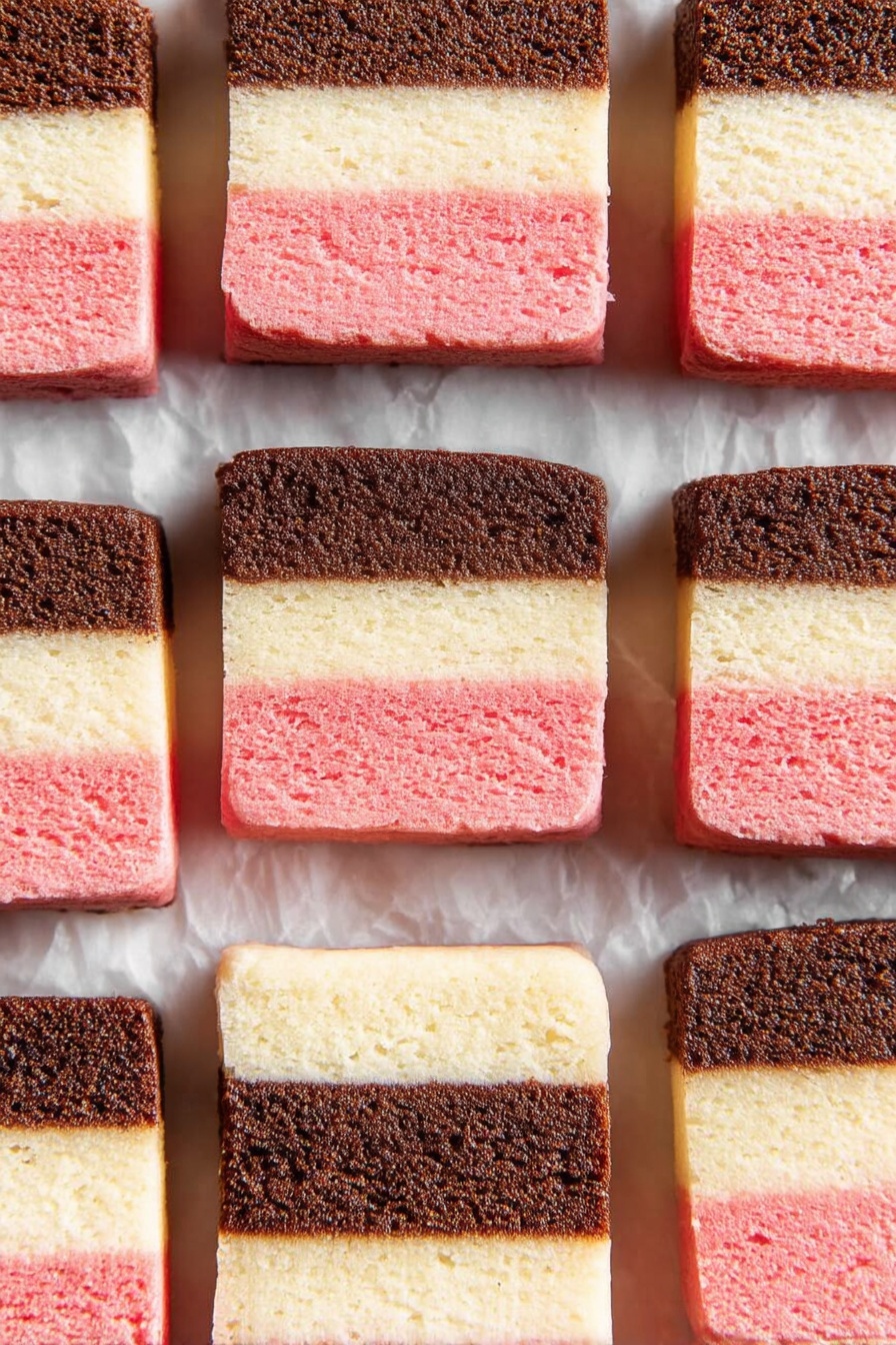 Neapolitan Cookie Bars Recipe - Serving