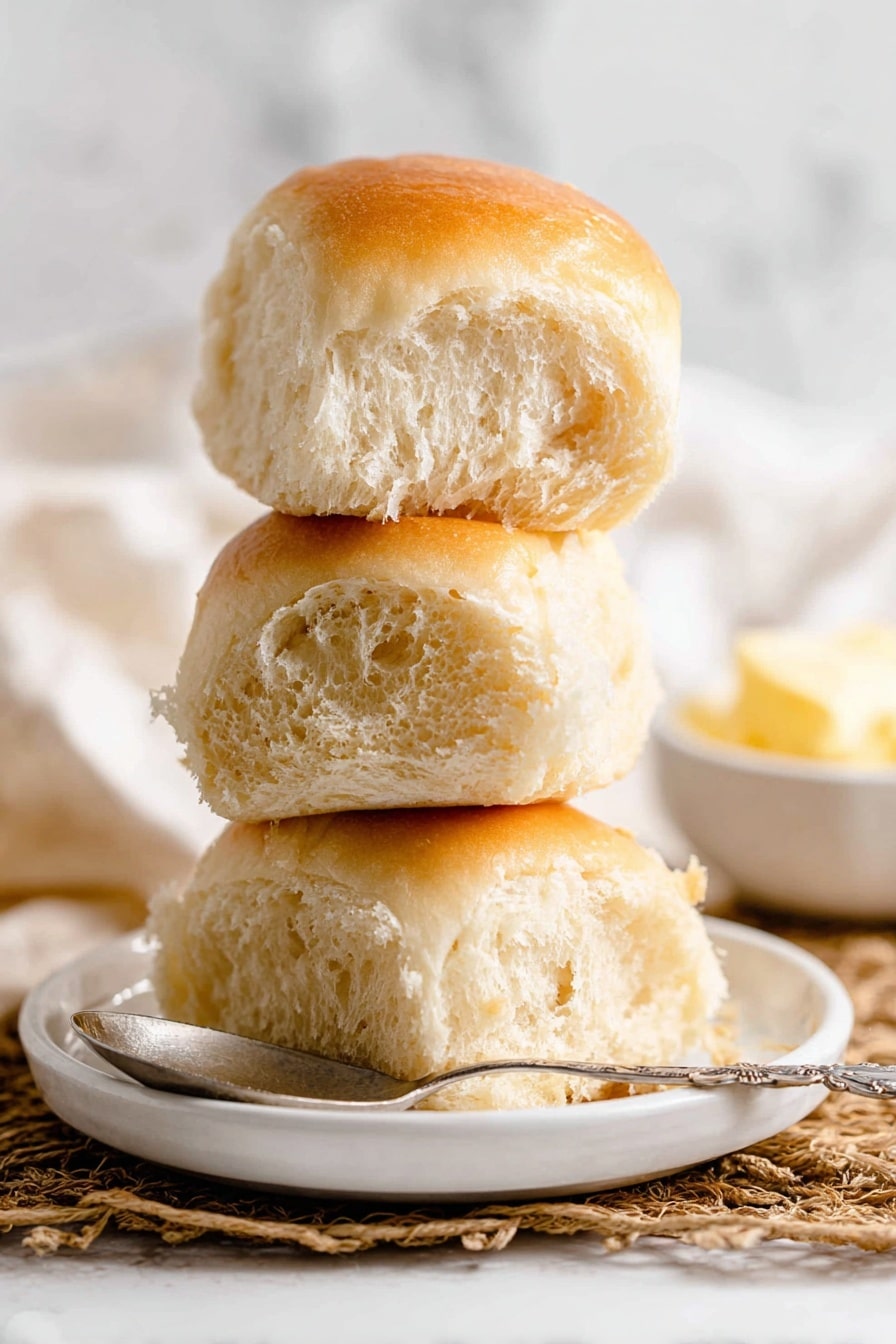 Fluffy Yeast Dinner Rolls Recipe - Serving