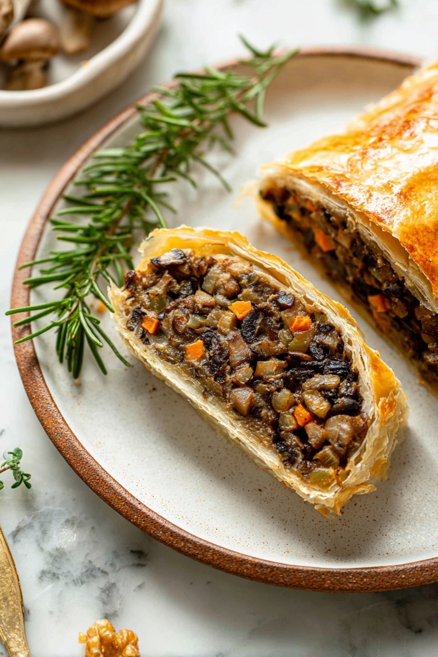 Mushroom Wellington Recipe - Serving