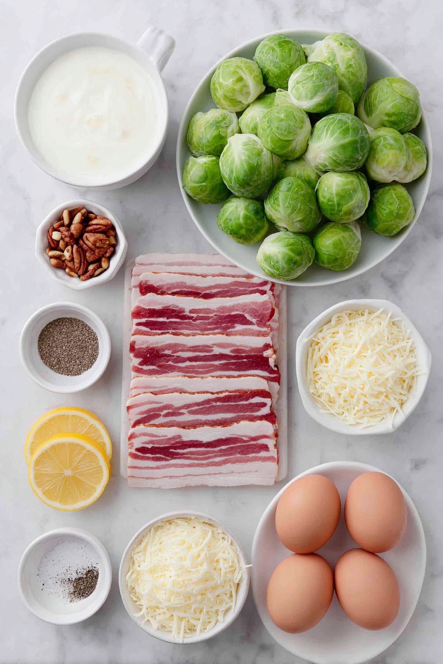 Cheesy Brussels Sprouts Casserole Recipe - Ingredients