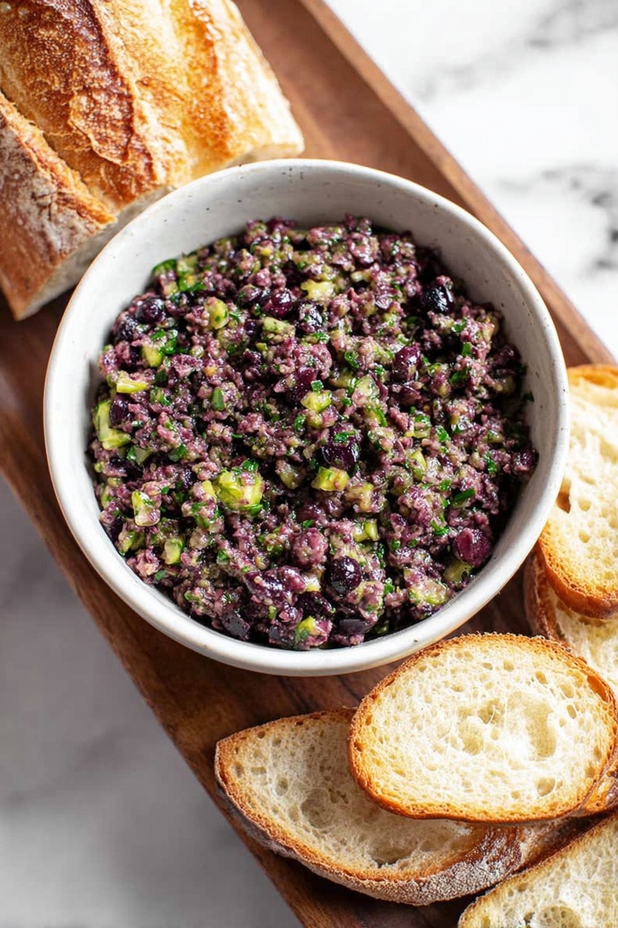 Creamy Olive Tapenade Spread Recipe - Serving