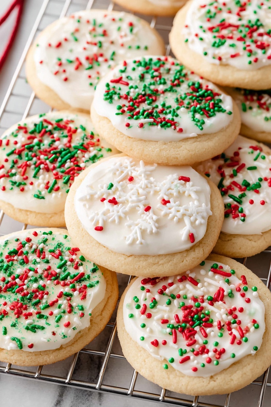 Christmas Shortbread Cookies with White Chocolate Recipe - Serving