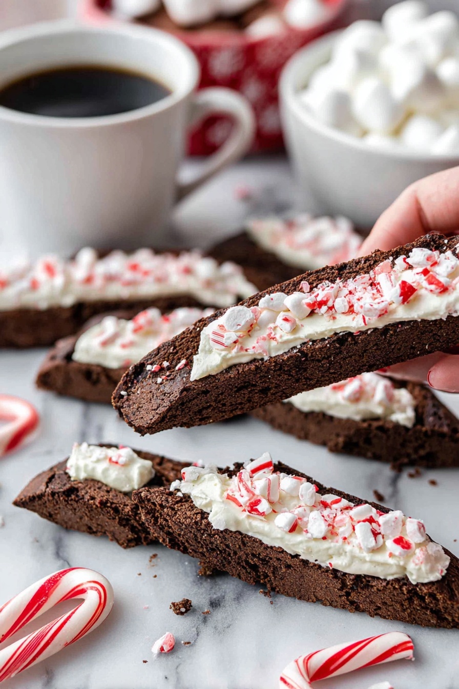 Chocolate Peppermint Biscotti Recipe - Serving