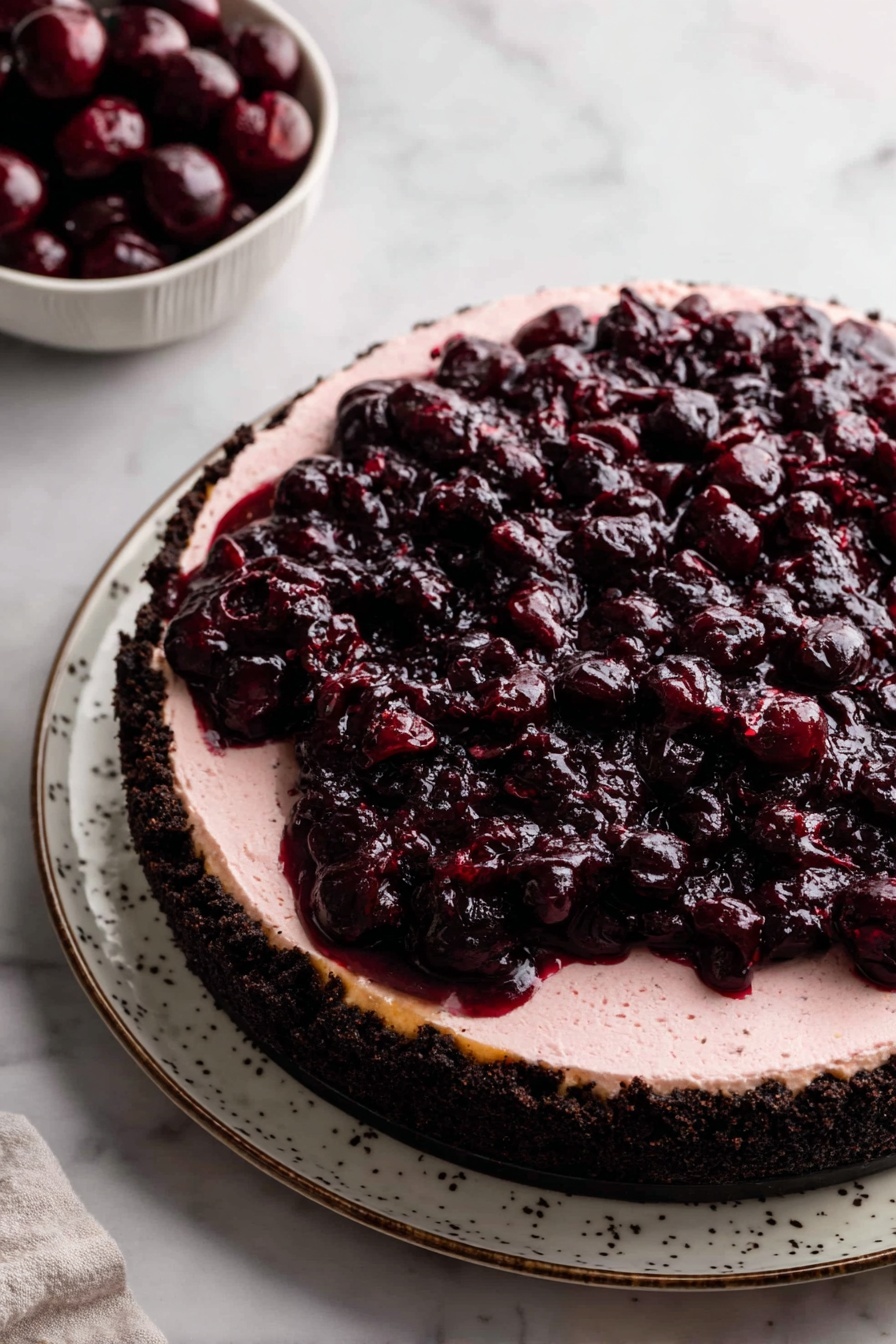 Cherry Cheesecake with Oreo Crust Recipe - Recipe Step