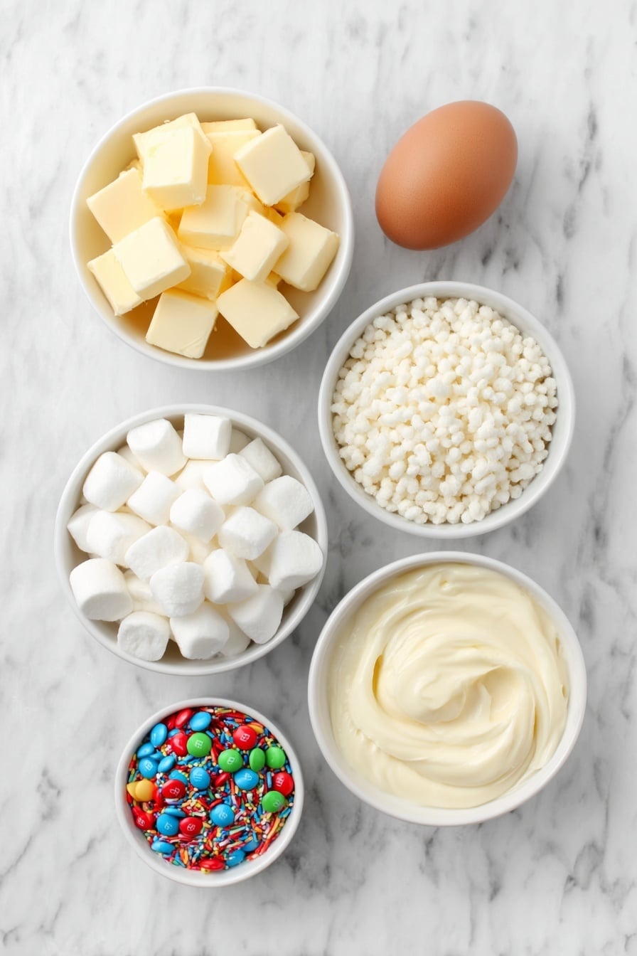 White Christmas Rice Bubble Slice Recipe - Ingredients