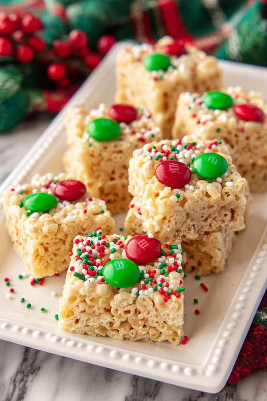 White Christmas Rice Bubble Slice Recipe - Serving