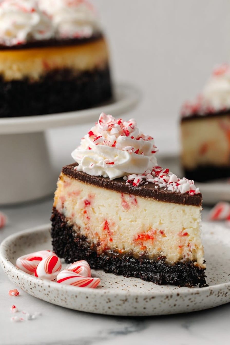 Peppermint Cheesecake Recipe - Serving