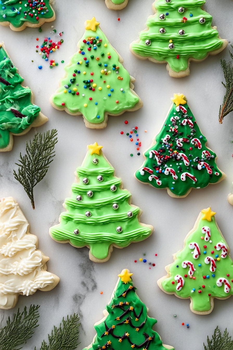 Christmas Tree Sugar Cookies with Cream Cheese Frosting Recipe - Recipe Step