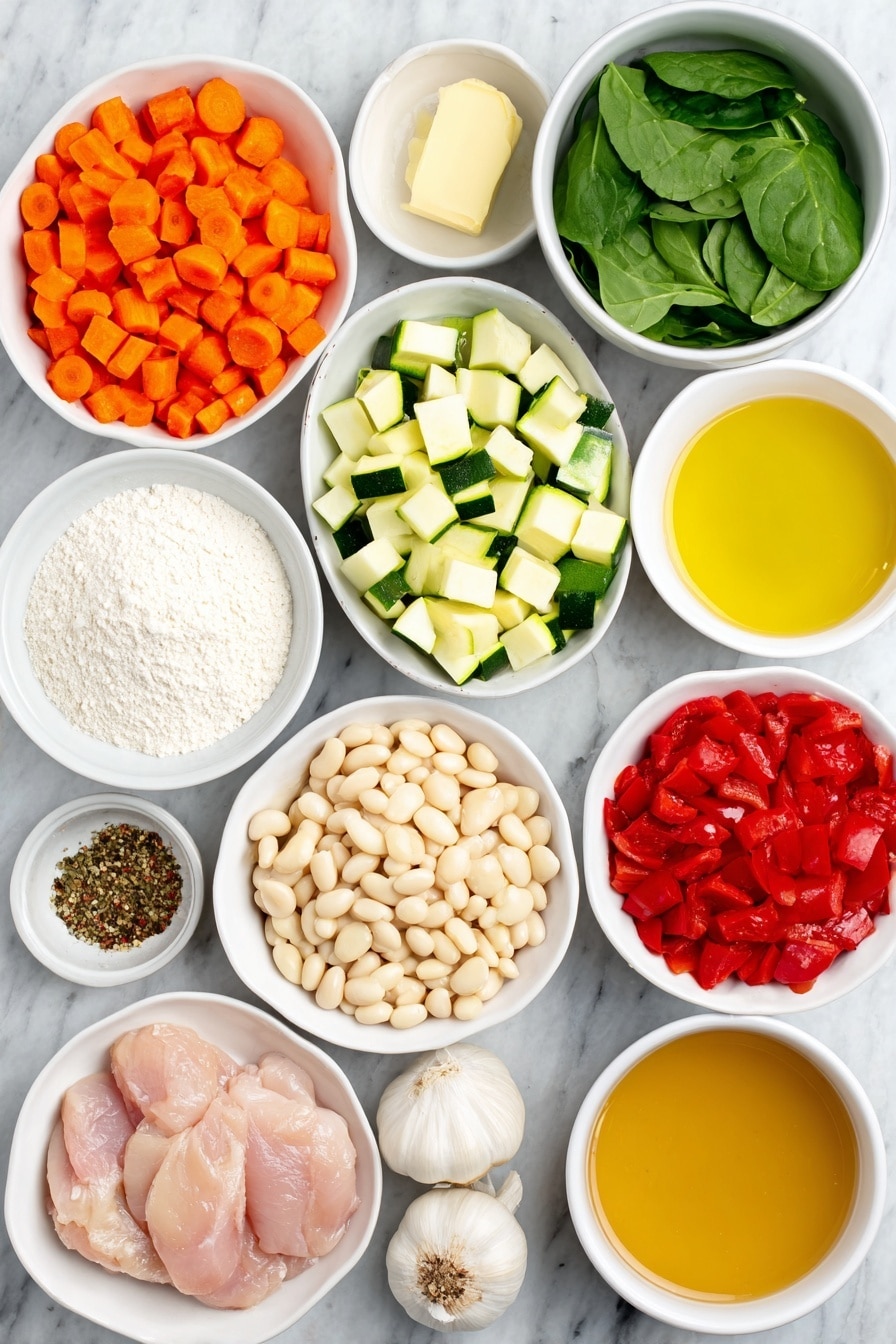 Tuscan Chicken Vegetable Stew Recipe - Ingredients