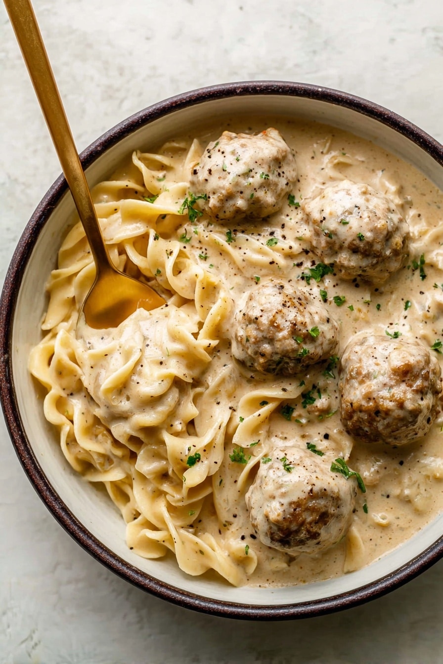 Swedish Meatball Soup Recipe - Serving