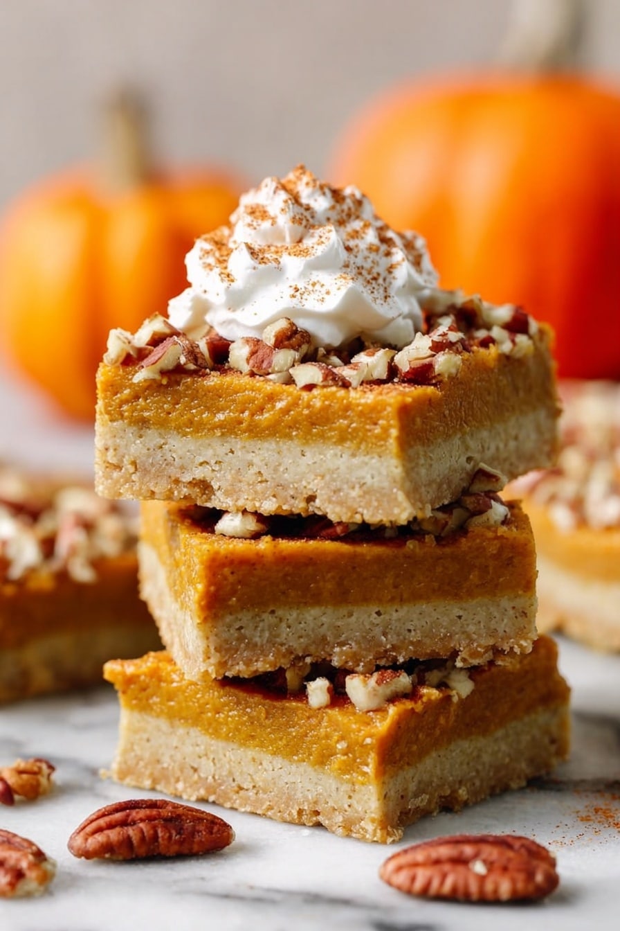 Pumpkin Pecan Pie Bars Recipe - Serving
