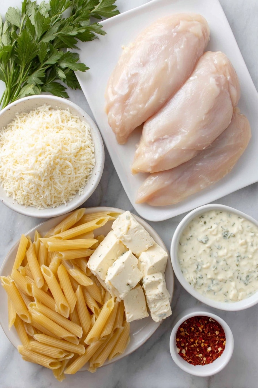 Crockpot Parmesan Garlic Chicken Pasta Recipe - Ingredients