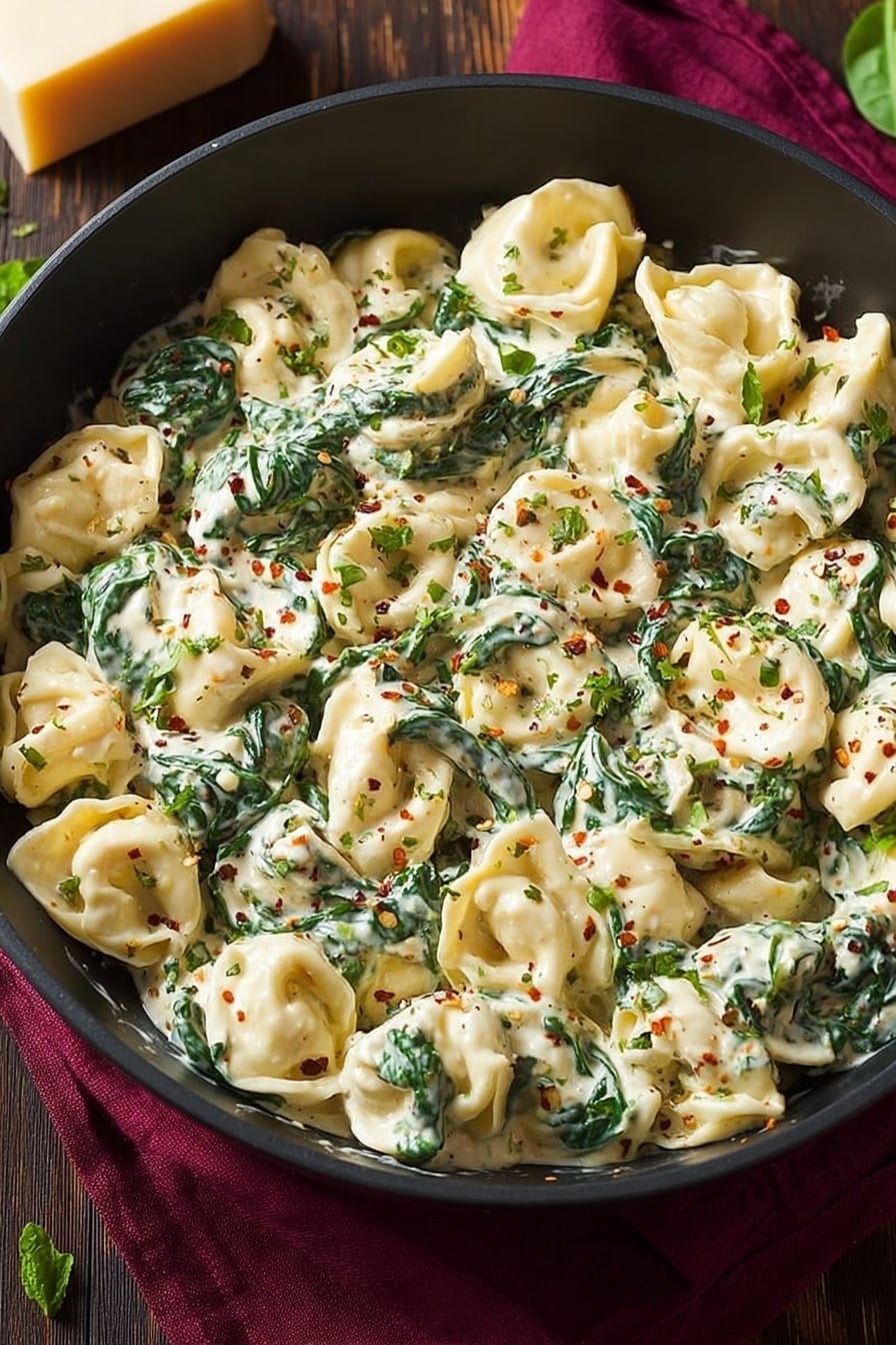 Creamy Spinach Artichoke Tortellini Recipe - Recipe Step