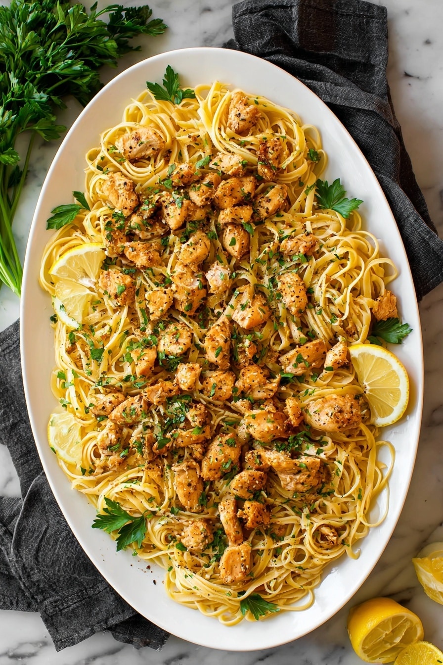 Chicken Scampi with Lemon and Garlic Recipe - Serving