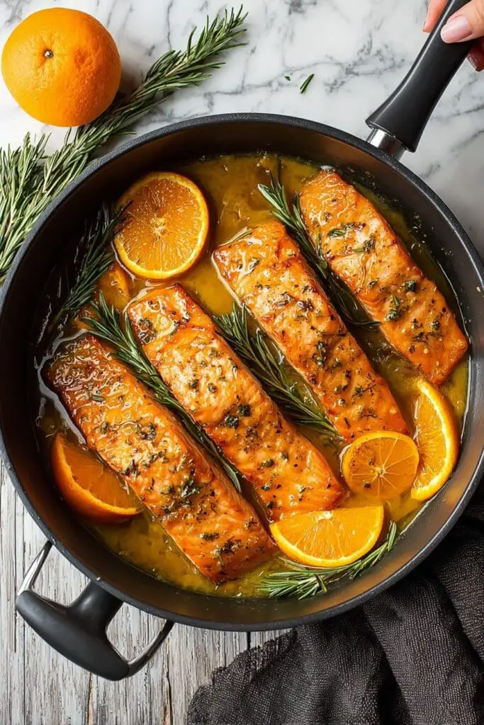 Orange Rosemary Salmon Skillet Recipe