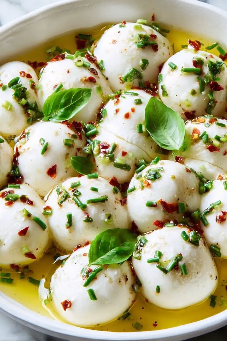 Mozzarella Bites with Basil and Chives Recipe