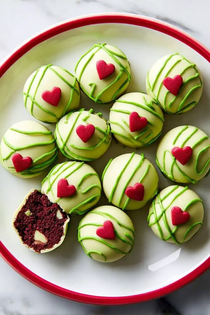 Grinchy Christmas Cake Bites Recipe