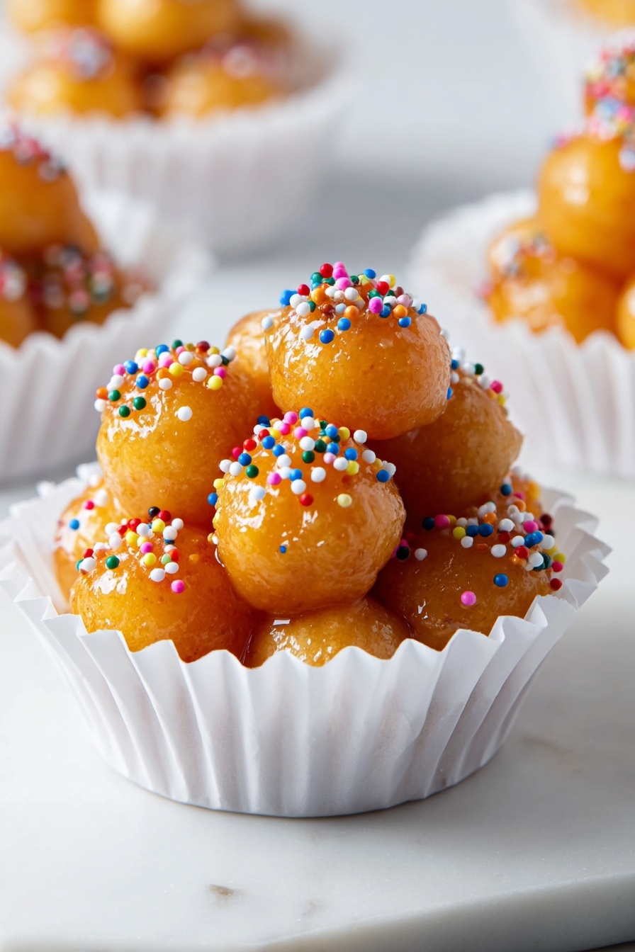 Easy Lemon Orange Struffoli Dessert Recipe - Serving