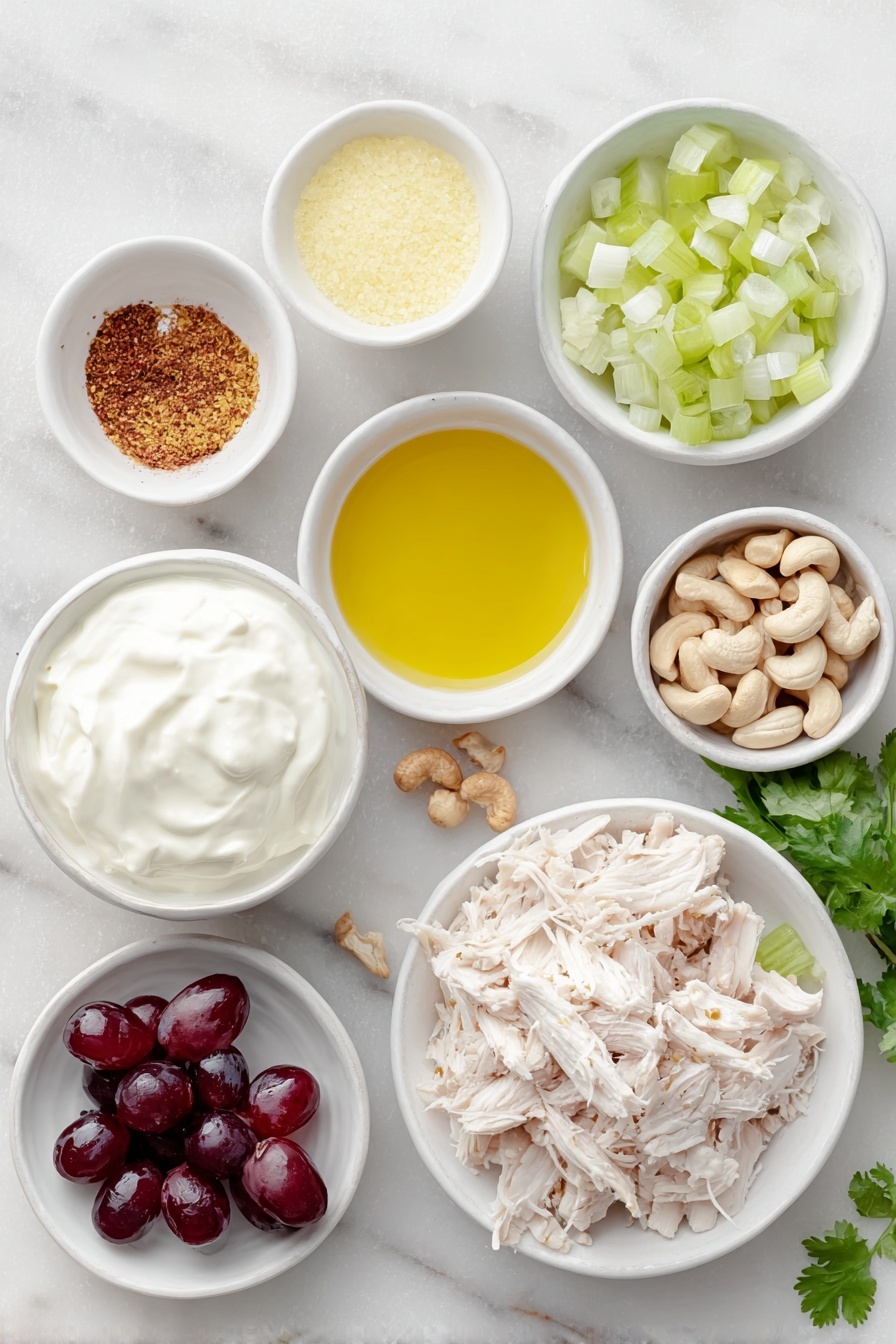 Chicken Curry Salad with Grapes and Cashews Recipe - Ingredients