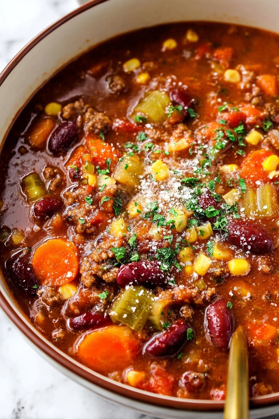 Hearty Italian Vegetable Soup Recipe - Serving