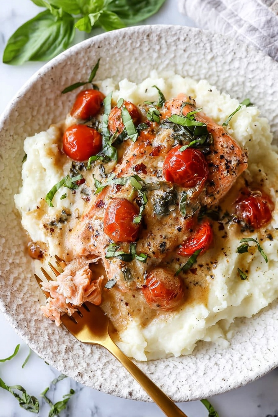 Creamy Tuscan Salmon Recipe - Serving