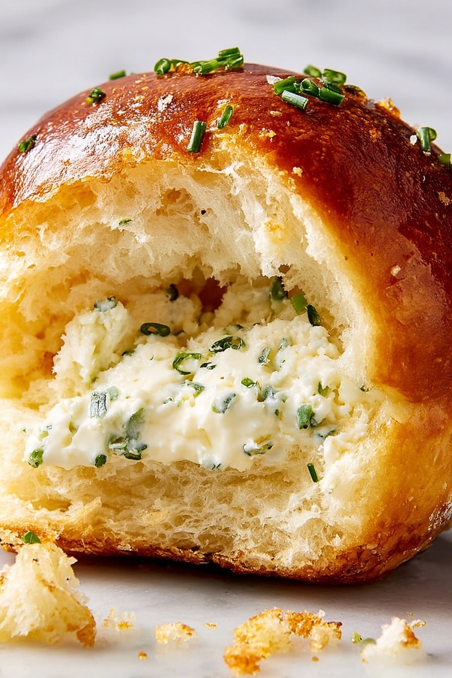Goat Cheese Stuffed Rolls Recipe - Serving