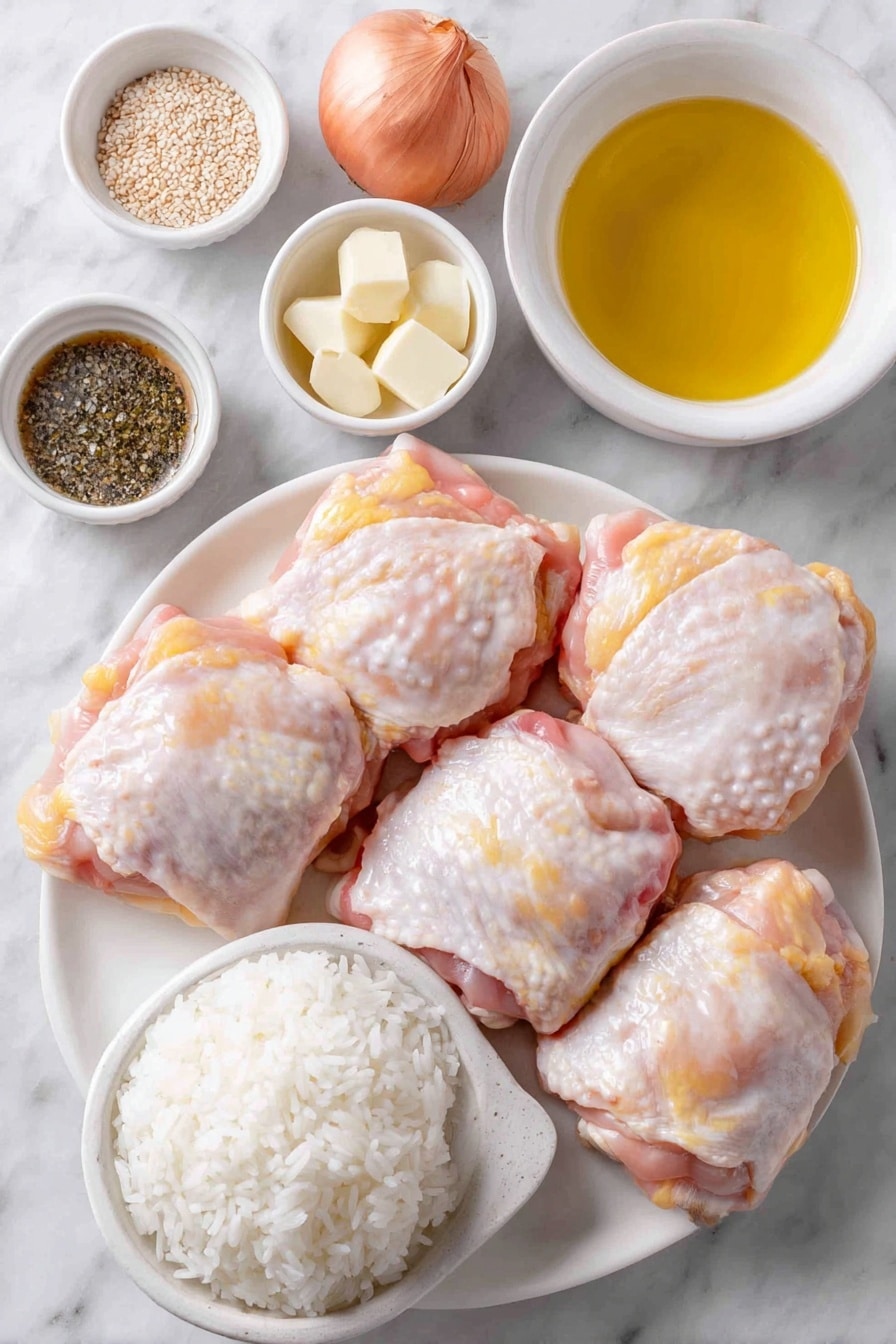 Braised Chicken Thighs with Soy and Sesame Recipe - Ingredients