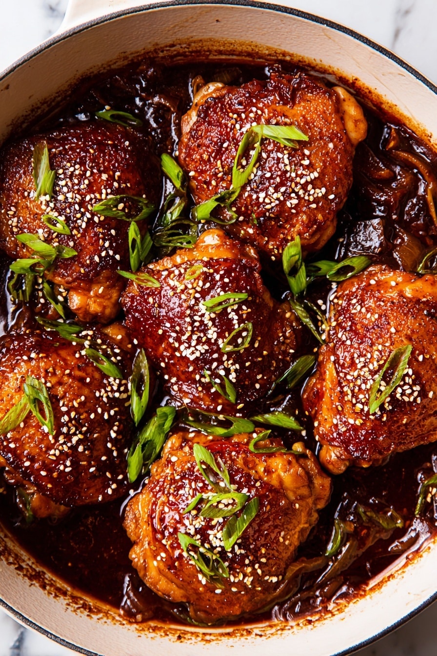 Braised Chicken Thighs with Soy and Sesame Recipe - Recipe Step