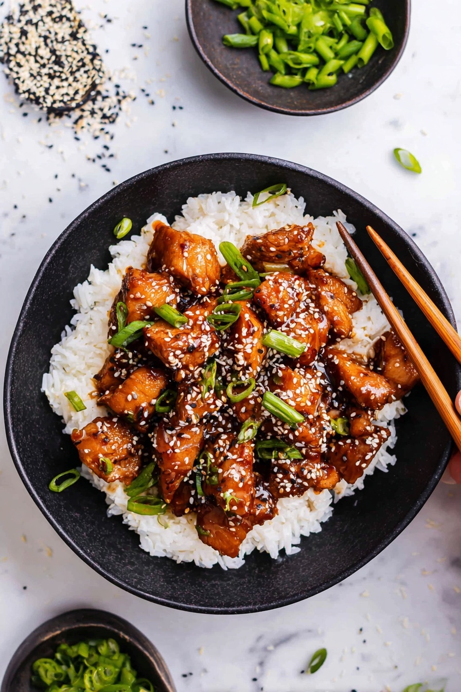 Slow Cooker General Tso's Chicken Recipe - Serving