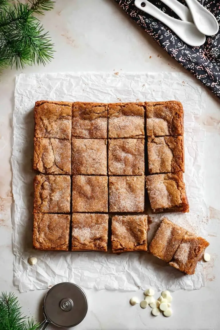 Gingerbread Blondies with White Chocolate Chips Recipe