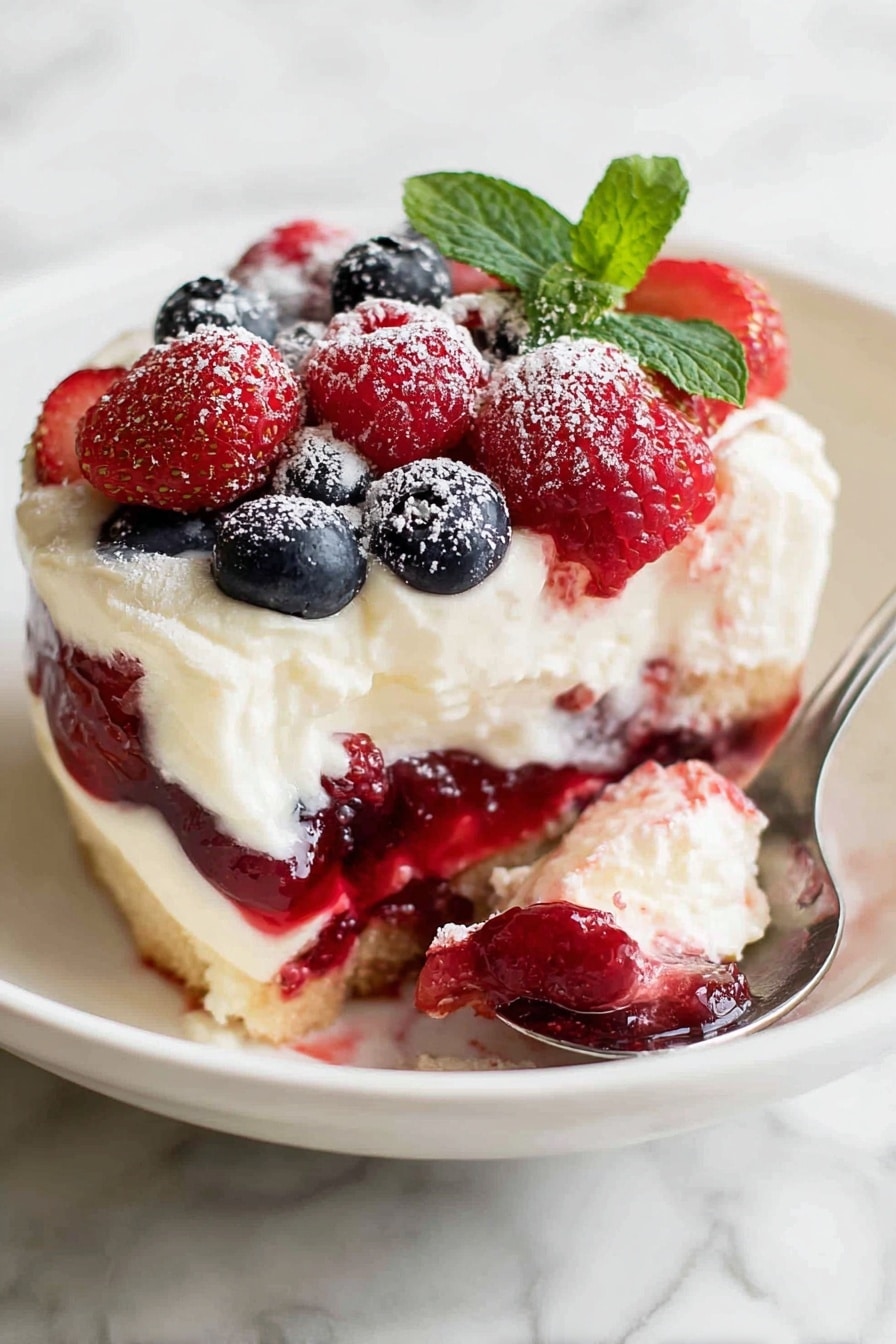 Festive Cranberry Trifle with Fresh Berries Recipe - Serving